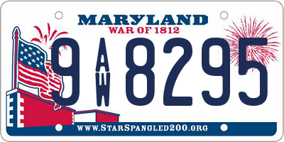 MD license plate 9AW8295