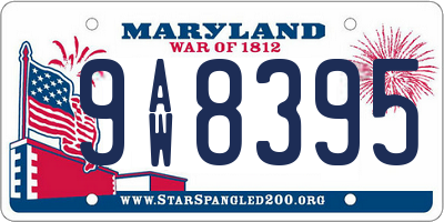 MD license plate 9AW8395