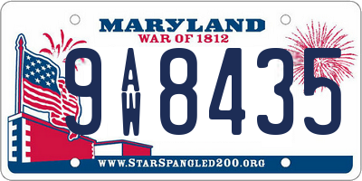 MD license plate 9AW8435