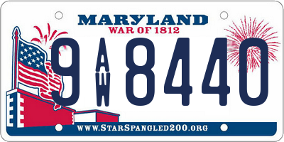 MD license plate 9AW8440