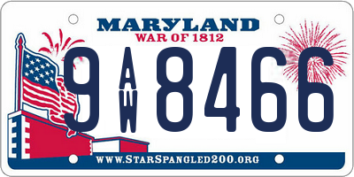 MD license plate 9AW8466