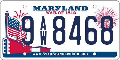 MD license plate 9AW8468