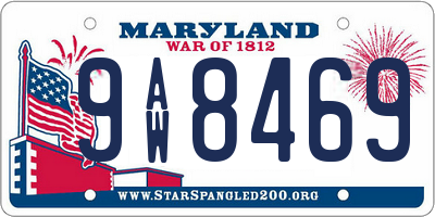 MD license plate 9AW8469
