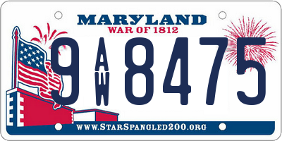 MD license plate 9AW8475