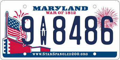 MD license plate 9AW8486