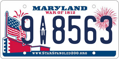 MD license plate 9AW8563