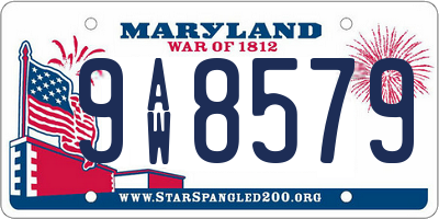MD license plate 9AW8579
