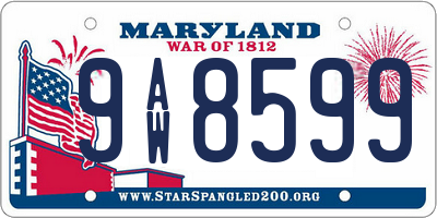 MD license plate 9AW8599
