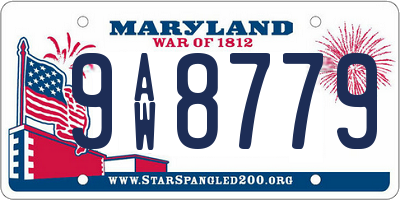 MD license plate 9AW8779