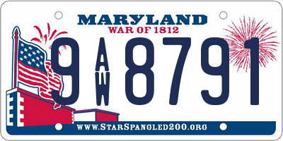 MD license plate 9AW8791