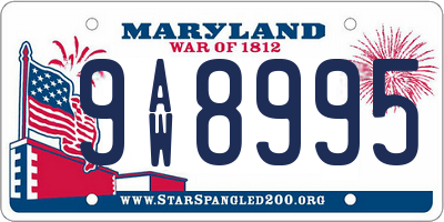 MD license plate 9AW8995