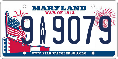 MD license plate 9AW9079