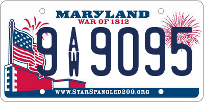 MD license plate 9AW9095