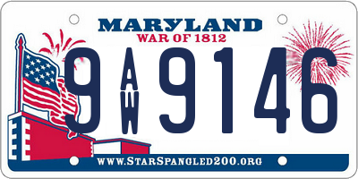 MD license plate 9AW9146