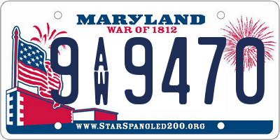 MD license plate 9AW9470