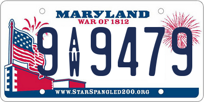 MD license plate 9AW9479
