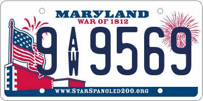 MD license plate 9AW9569
