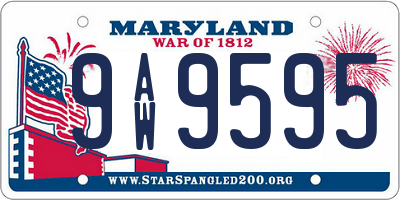 MD license plate 9AW9595