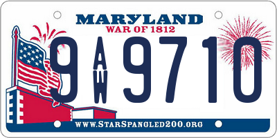 MD license plate 9AW9710