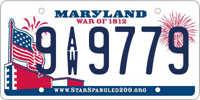 MD license plate 9AW9779