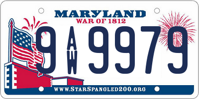 MD license plate 9AW9979