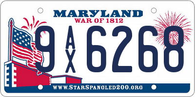 MD license plate 9AX6268