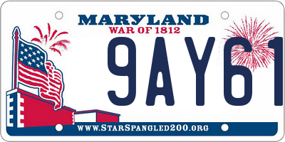 MD license plate 9AY61