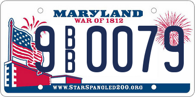 MD license plate 9BB0079