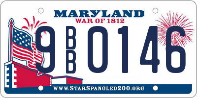 MD license plate 9BB0146
