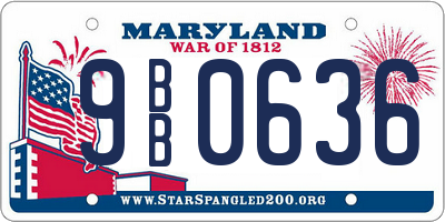 MD license plate 9BB0636