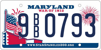 MD license plate 9BB0793