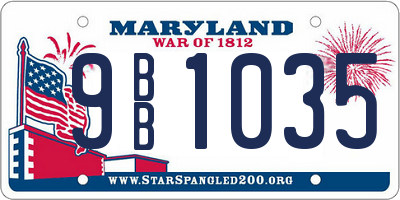 MD license plate 9BB1035