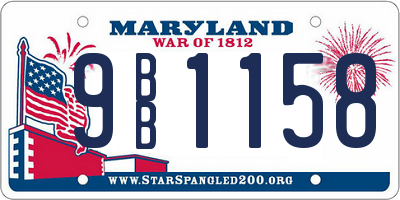 MD license plate 9BB1158