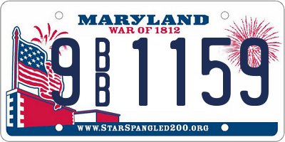 MD license plate 9BB1159