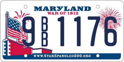 MD license plate 9BB1176