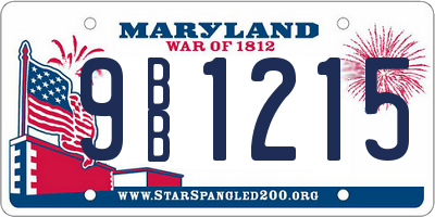 MD license plate 9BB1215
