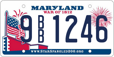 MD license plate 9BB1246