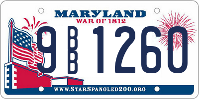 MD license plate 9BB1260