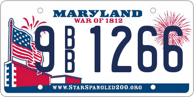 MD license plate 9BB1266