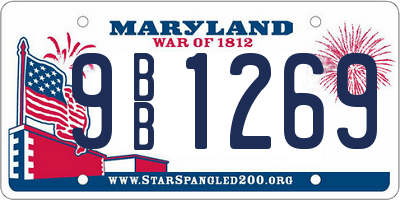 MD license plate 9BB1269