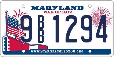 MD license plate 9BB1294
