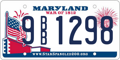 MD license plate 9BB1298