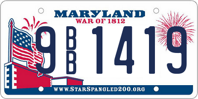 MD license plate 9BB1419