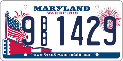 MD license plate 9BB1429