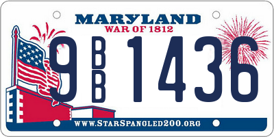MD license plate 9BB1436