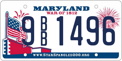 MD license plate 9BB1496