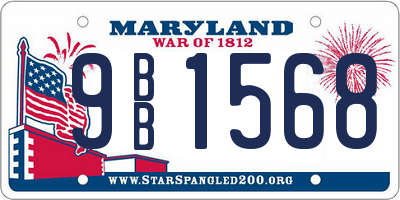 MD license plate 9BB1568