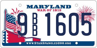 MD license plate 9BB1605