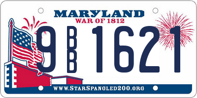 MD license plate 9BB1621
