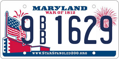 MD license plate 9BB1629